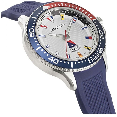 Reloj de Silicón Azul para Hombre Nautica R Modelo Elo Napp25F16