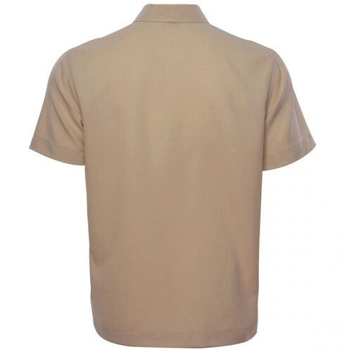 Camisa Caf&eacute; Claro Manga Corta para Caballero Costavana Modelo 1661C