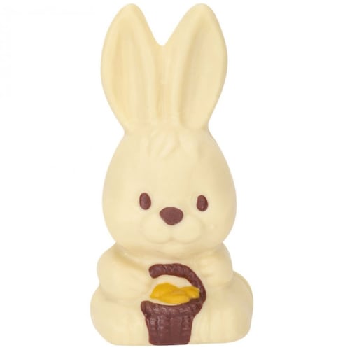 Chocolate en Forma de Conejo  con Canasta Chocolate Blanco  Sanborns 200 G