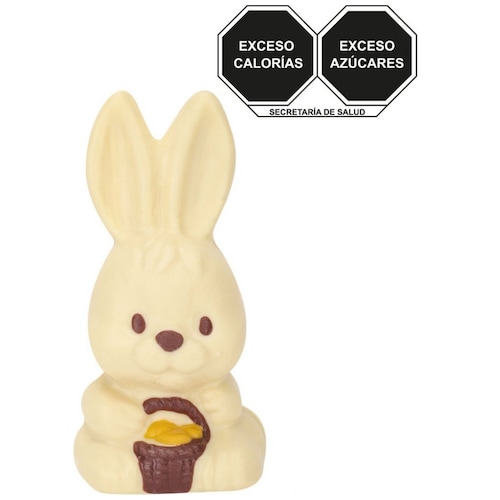 Chocolate en Forma de Conejo  con Canasta Chocolate Blanco  Sanborns 200 G