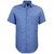 Camisa Manga Corta Lisa de Lino Azul Cielo para Caballero Polo Club Modelo Pl018