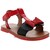 Sandalia con Moño Rojo y Negro para Niña Minnie Modelo Dy65501Sern