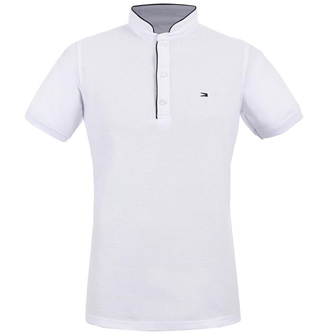 Playera Polo Color Blanco Combinado Slim Fit Carlo Corinto para Caballero