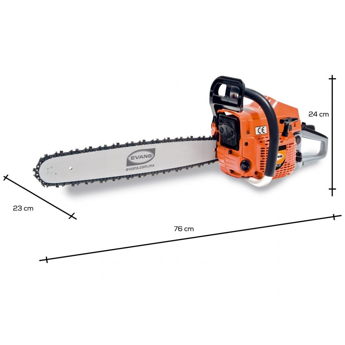 Motosierra a Gasolina 22" (55.88Cm) Uso Profesional Evans