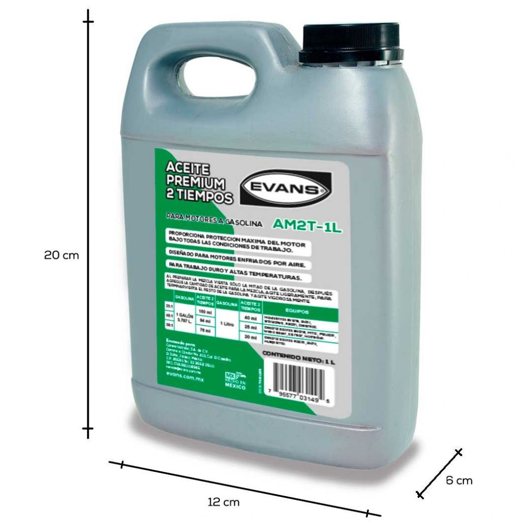 Aceite 2 Tiempos 940 Ml Evans