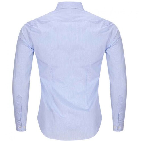 Camisa Slim Fit Azul Manga Larga para Caballero Polo Club Modelo Pu378