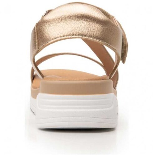 Sandalia para Mujer con Velcro Color Oro Flexi