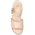 Sandalia para Mujer con Velcro Y Hebilla Color Beige Flexi