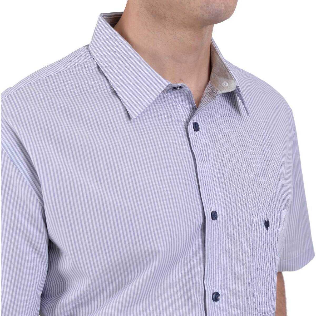 Camisa Manga Corta Multiraya para Caballero Yale Modelo 04 2123 6263