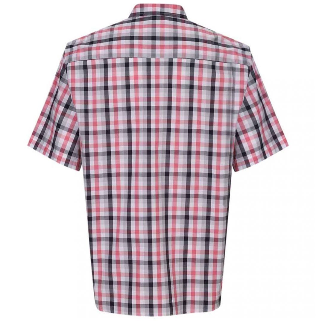 Camisa Manga Corta a Cuadros Rosa para Caballero Polo Club Modelo Evr313