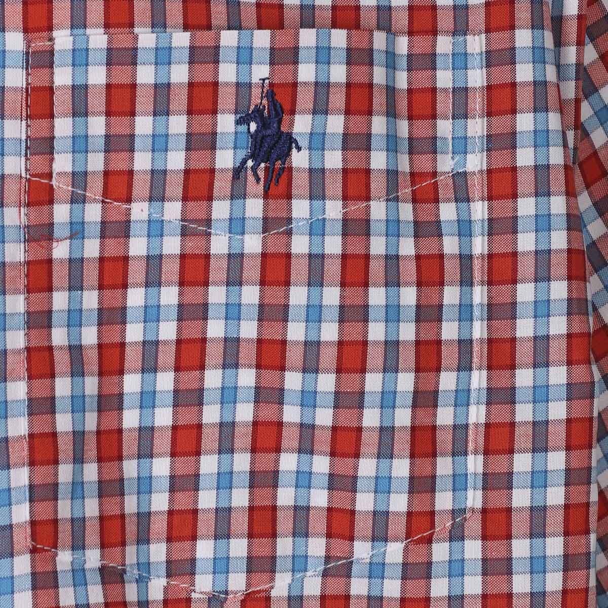 Camisa Manga Corta a Cuadros Azul para Caballero Polo Club Modelo Evr314