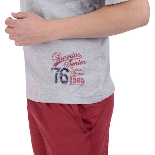 Pijama Rojo Combinado para Caballero Star West Modelo 2885