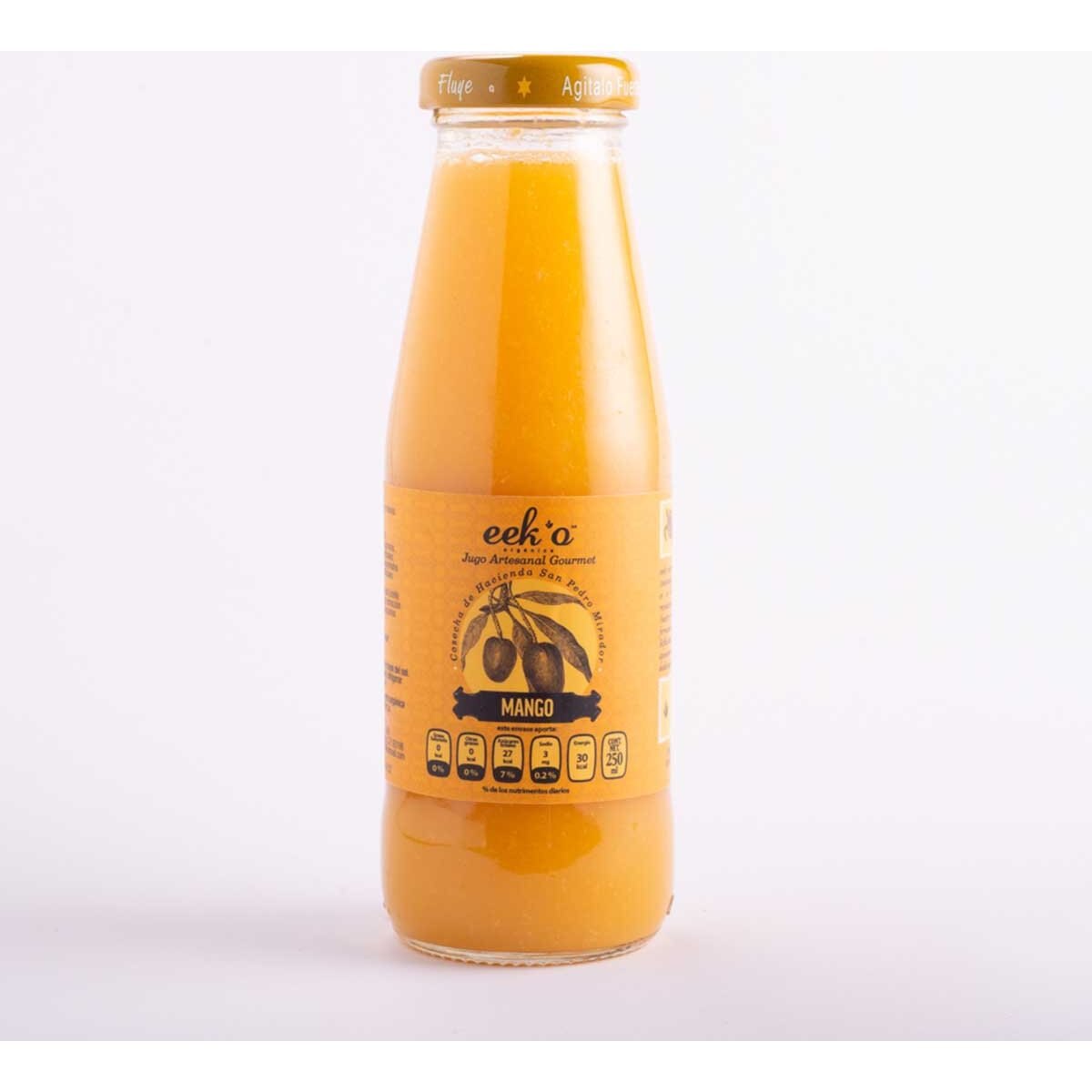 Jugo Artesanal Gourmet Sabor Mango Eek Orgánica 250 Ml
