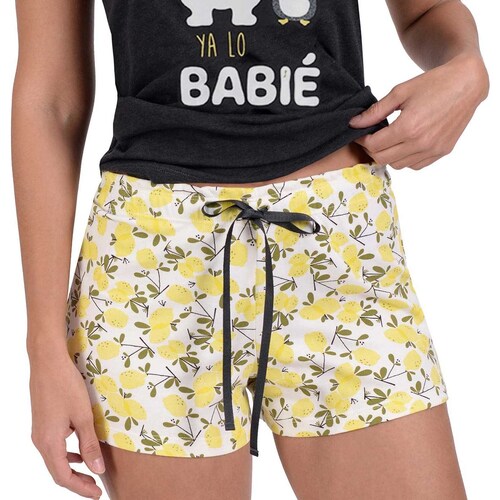 Pijama Top Estampado Oso Y Pingüino con Short Sho Shi