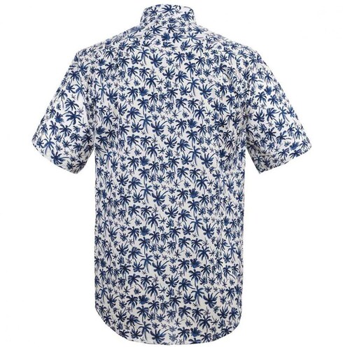 Camisa Manga Corta Blanca con Palmeras para Caballero Cavalatti Modelo 20Ccmy