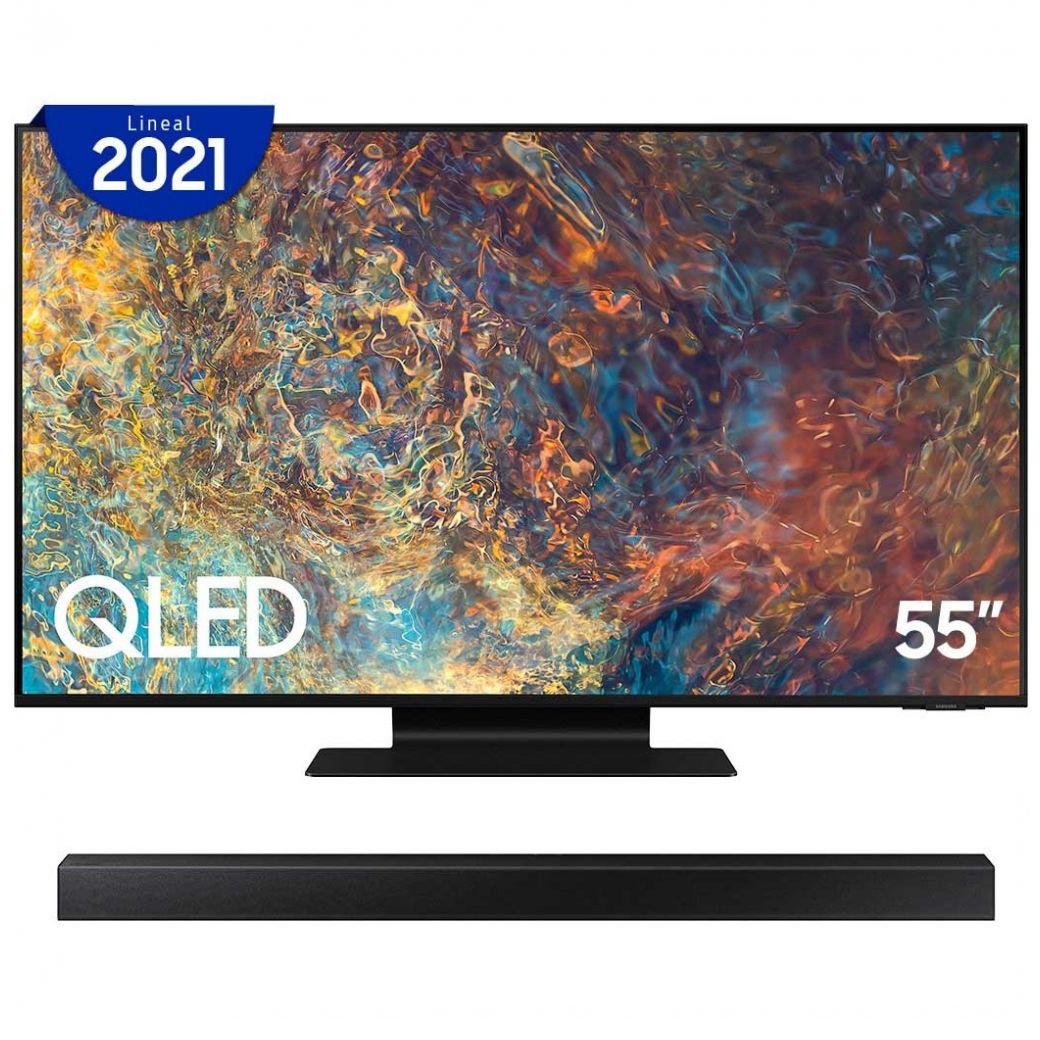 Paquete Pantalla 55" 4K Smart Tv Qled Qn55Qn90Aafxzx + Barra de Sonido Hw-A450/zx