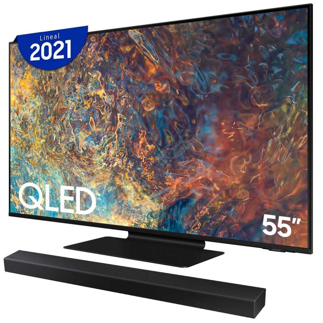 Paquete Pantalla 55" 4K Smart Tv Qled Qn55Qn90Aafxzx + Barra de Sonido Hw-A450/zx