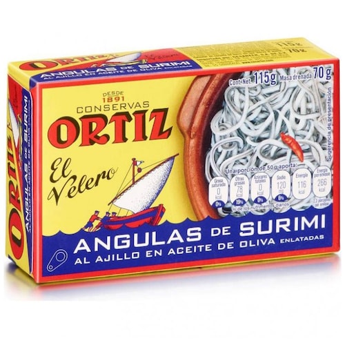 Angulas de Surimi en Aceite de Oliva Ortiz 2.135 Kg