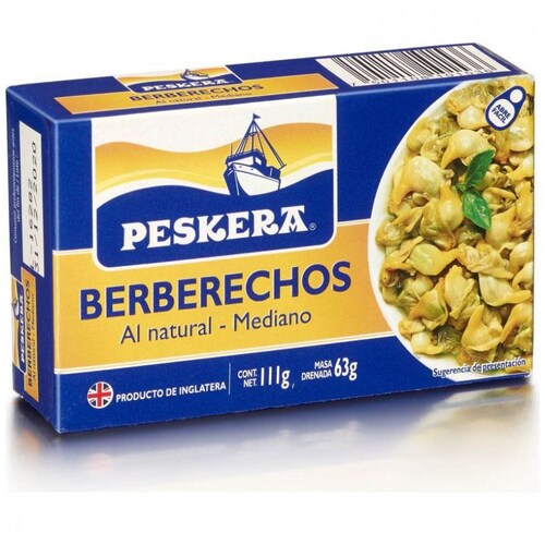 Berberechos al Natural - Mediano Peskera 3.995 Kg
