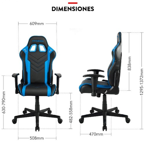Silla Gamer Dxracer Negra con Azul