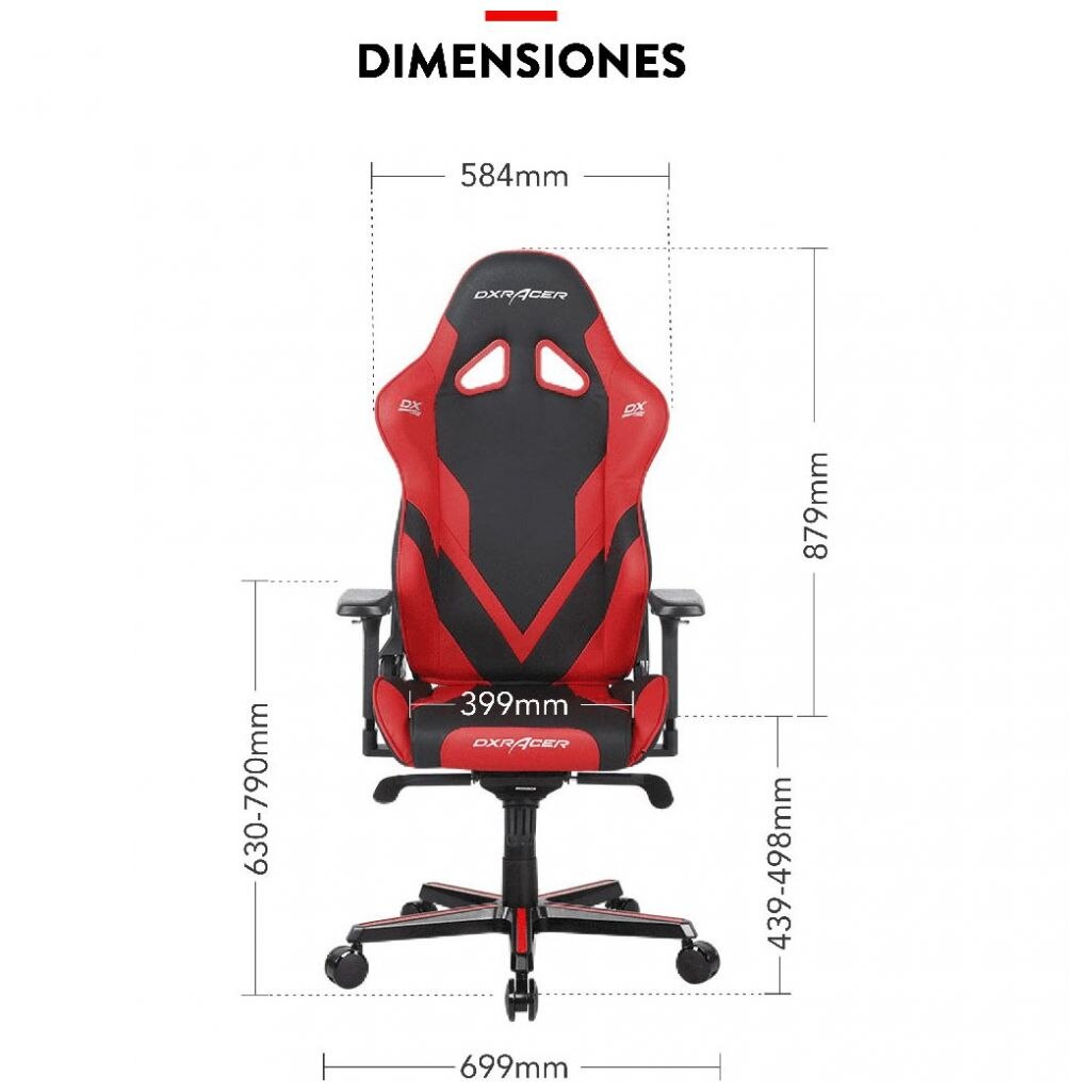 Silla Pro Gamer Dxracer Roja Y Negra