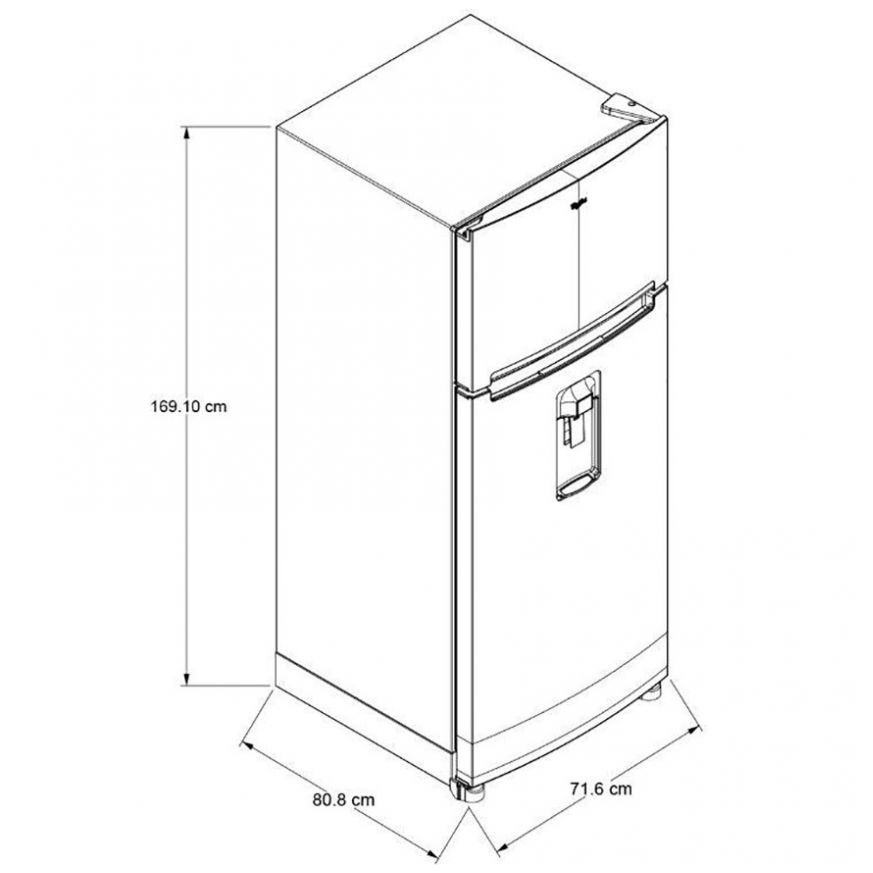 Refrigerador Top Mount 17 P3 Silver Whirlpool