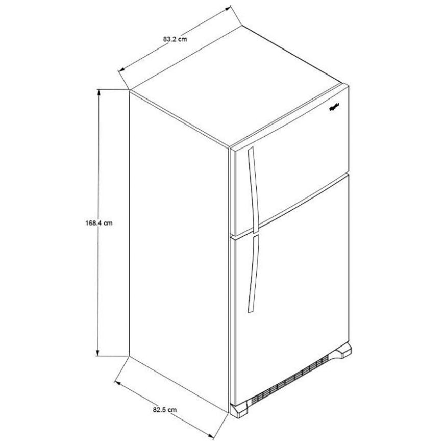 Refrigerador Whirlpool Top Mount 21 Pies Acero Inoxidable