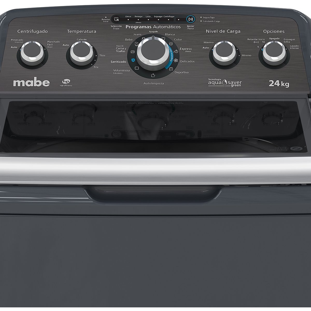 Lavadora Mabe 24Kg Lma74215Wdab0 Gris
