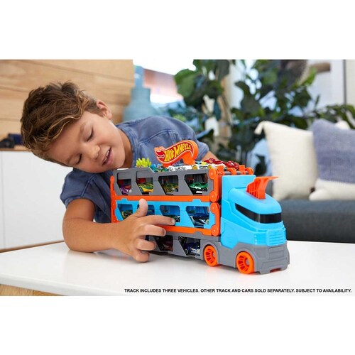 City Remolque Pista de Carreras Hot Wheels