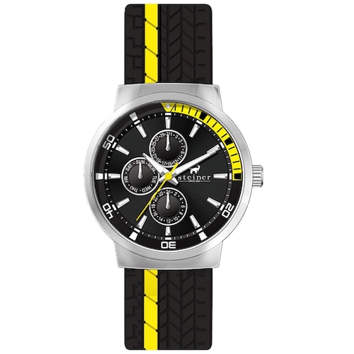 Reloj Negro con Amarillo para Caballero Steiner Modelo St22461H-1