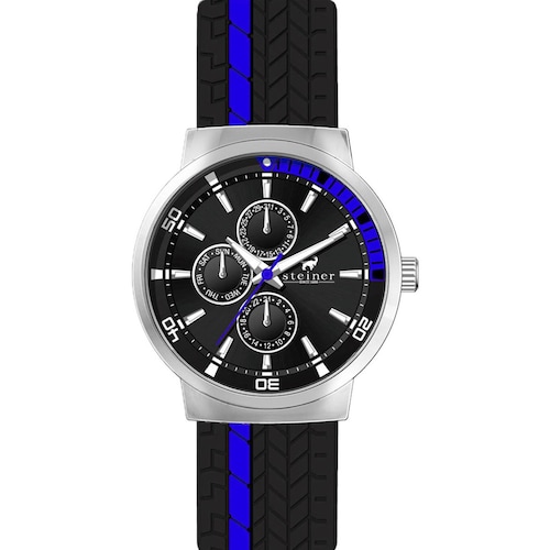 Reloj Negro con Azul para Caballero Steiner Modelo St22464H-1
