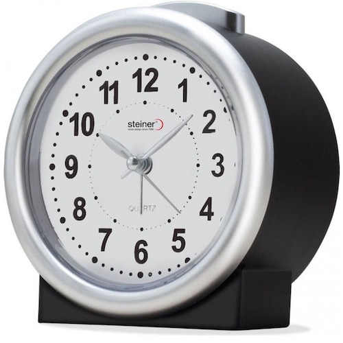 Reloj Despertador Gris con Negro Steiner Modelo Bm11201-G