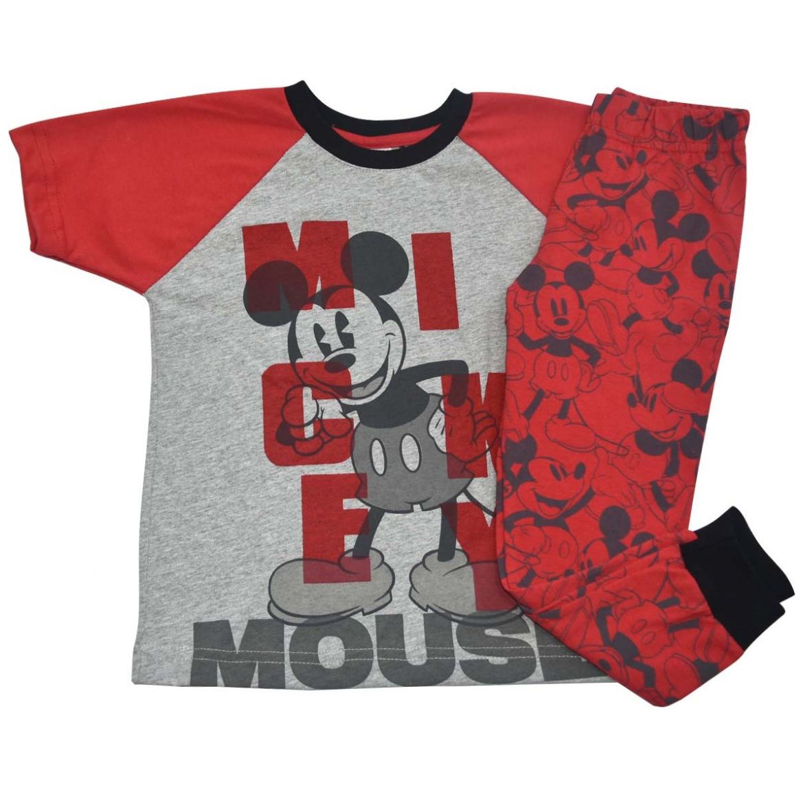 Pijama Playera y Pantalón Gris de Mickey Mouse para Niño Modelo 1Pjam02
