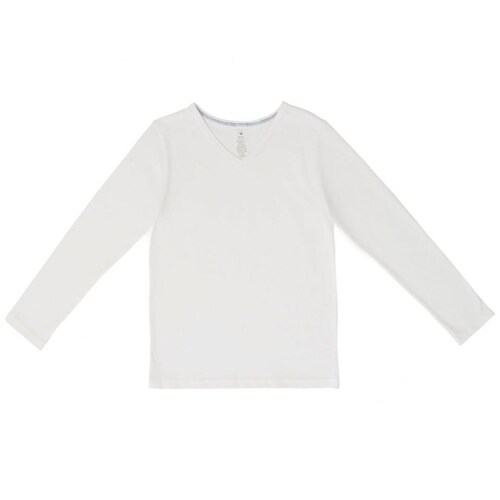 Camiseta Blanca Manda Larga para Niño Oscar Hackman Modelo Ohoic4