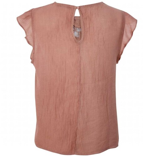 Blusa Sin Mangas con Dise&ntilde;o Liso Palo de Rosa Just By Basel