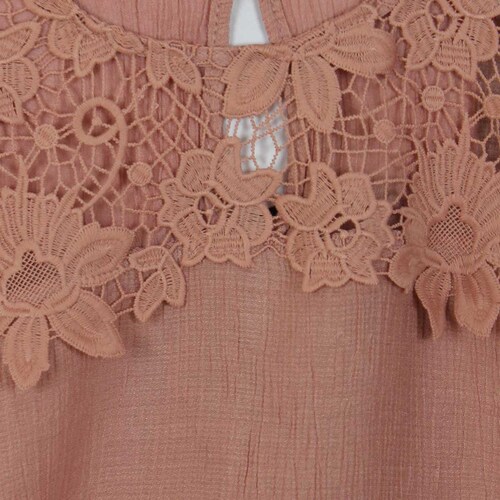 Blusa Sin Mangas con Dise&ntilde;o Liso Palo de Rosa Just By Basel