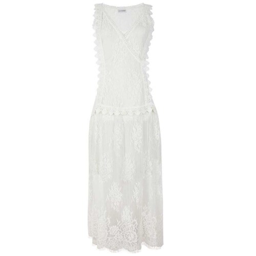 Vestido Sin Mangas Encaje Color Hueso City Femme