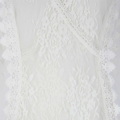 Vestido Sin Mangas Encaje Color Hueso City Femme