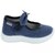 Zapato Cerrado con Moño en Látigo Azul para Niña Coqueta Modelo 173501E