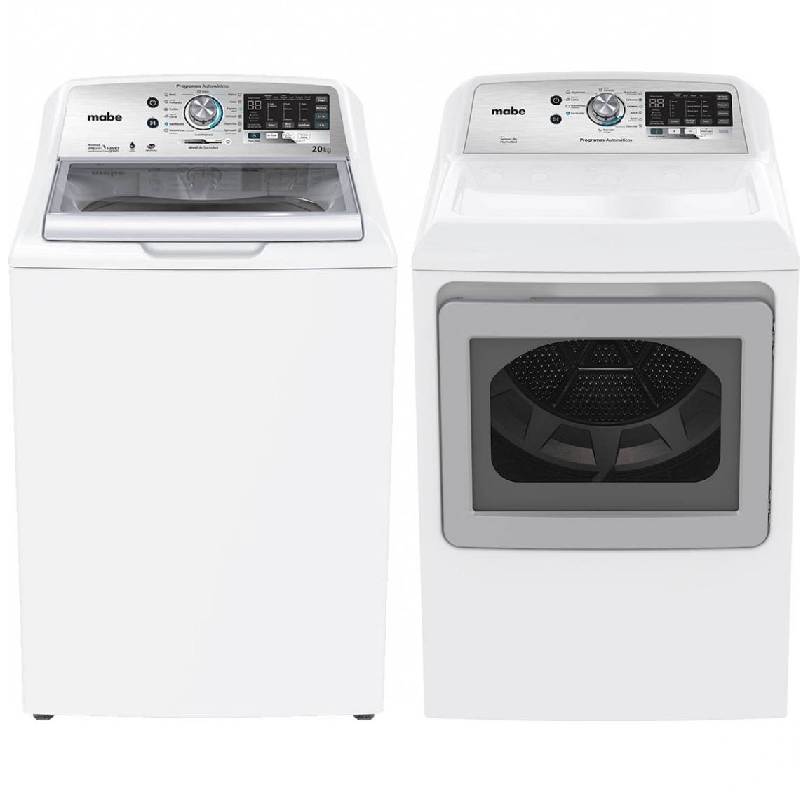 Combo Mabe He Carga Superior 20 Kg Lmh70201Smg17R8 Blanca