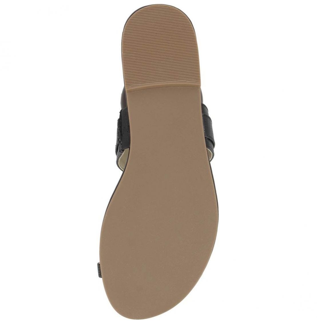 Sandalia Negra de Material Sintético con Estampado Liso G By Guess