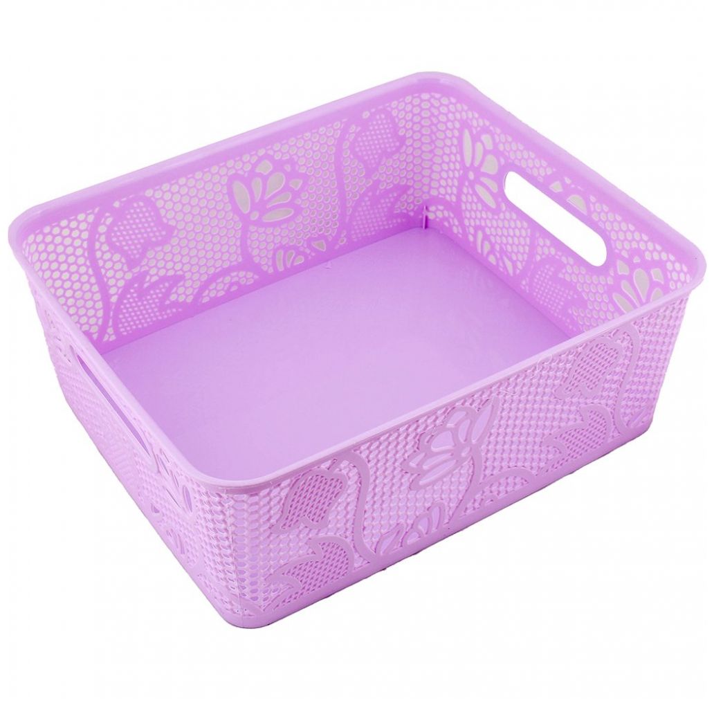 Home nature cesta de almacenamiento de plástico con asas - Sears