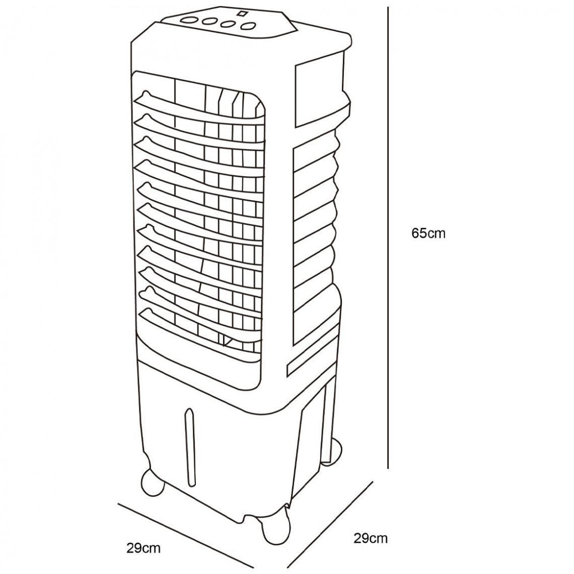 Enfriador de Aire Dace 20L Timer 8 Hrs 3 Velocidades Control Remoto Dal1B-2020D