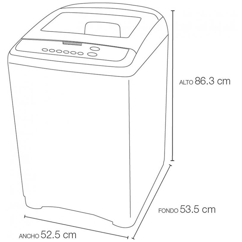 Lavadora Blanca de Carga Superior 10 Kg Dwf-Te161Abw1 Winia