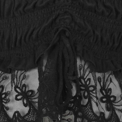 Blusa Negra Manga Julieta Cuello off Shoulder Elle para Mujer