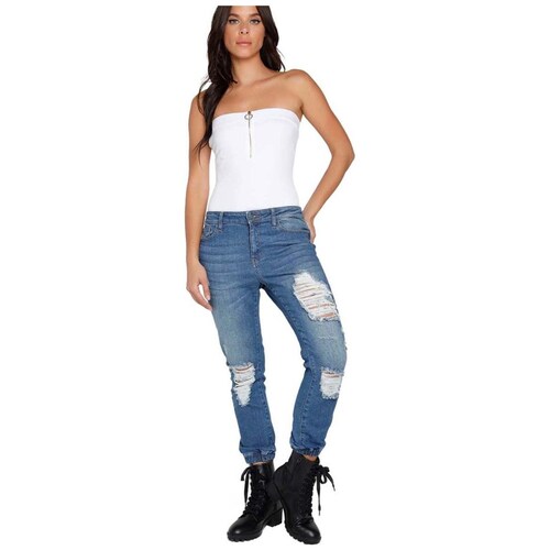 Blusa Strapless con Cierre G By Guess