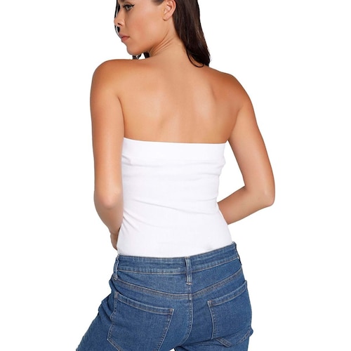 Blusa Strapless con Cierre G By Guess