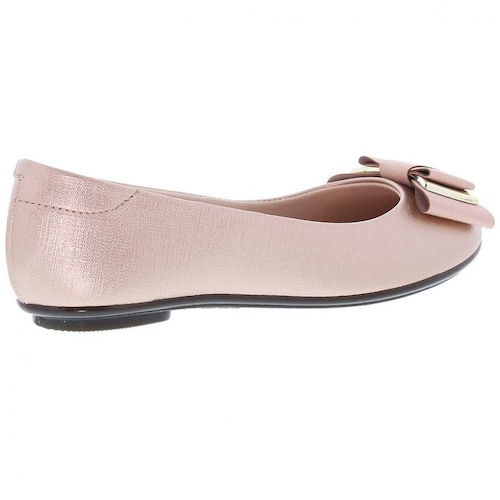 Balerina Moleca de Napa Oro Rosado Y Moño Frontal para Dama - Main Image