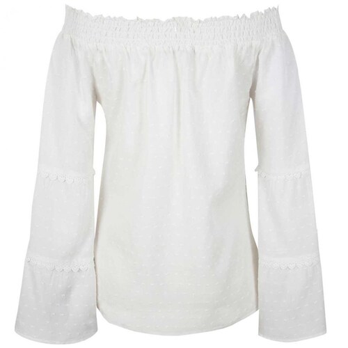 Blusa Blanca Cuello off Shoulder Diseño Lisa Basel para Mujer