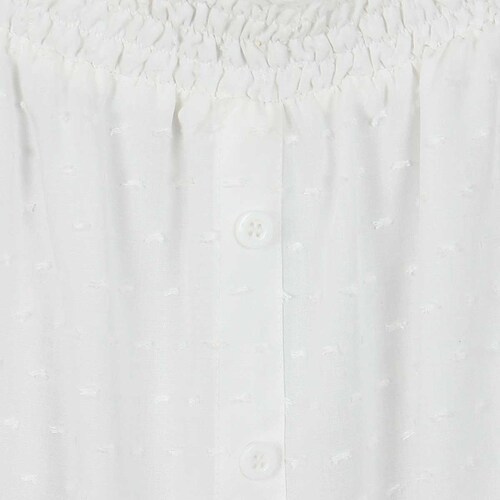 Blusa Blanca Cuello off Shoulder Diseño Lisa Basel para Mujer